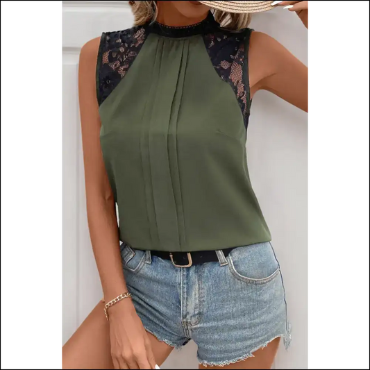 Feeling Lucky? this Four Le Clover Tank Top will Make you Unstoppable 🍀! Needful Things - Green / s - Sleeveless Shirts Tops on Sale