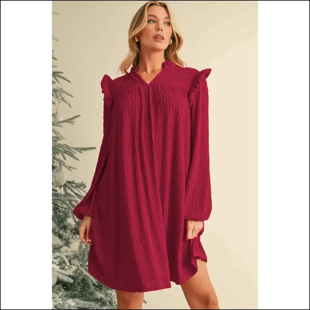 Fiery Red Ribbed Mini Dress: Leg Day 💃 - Short Dresses on Sale Worldwide Shipping
