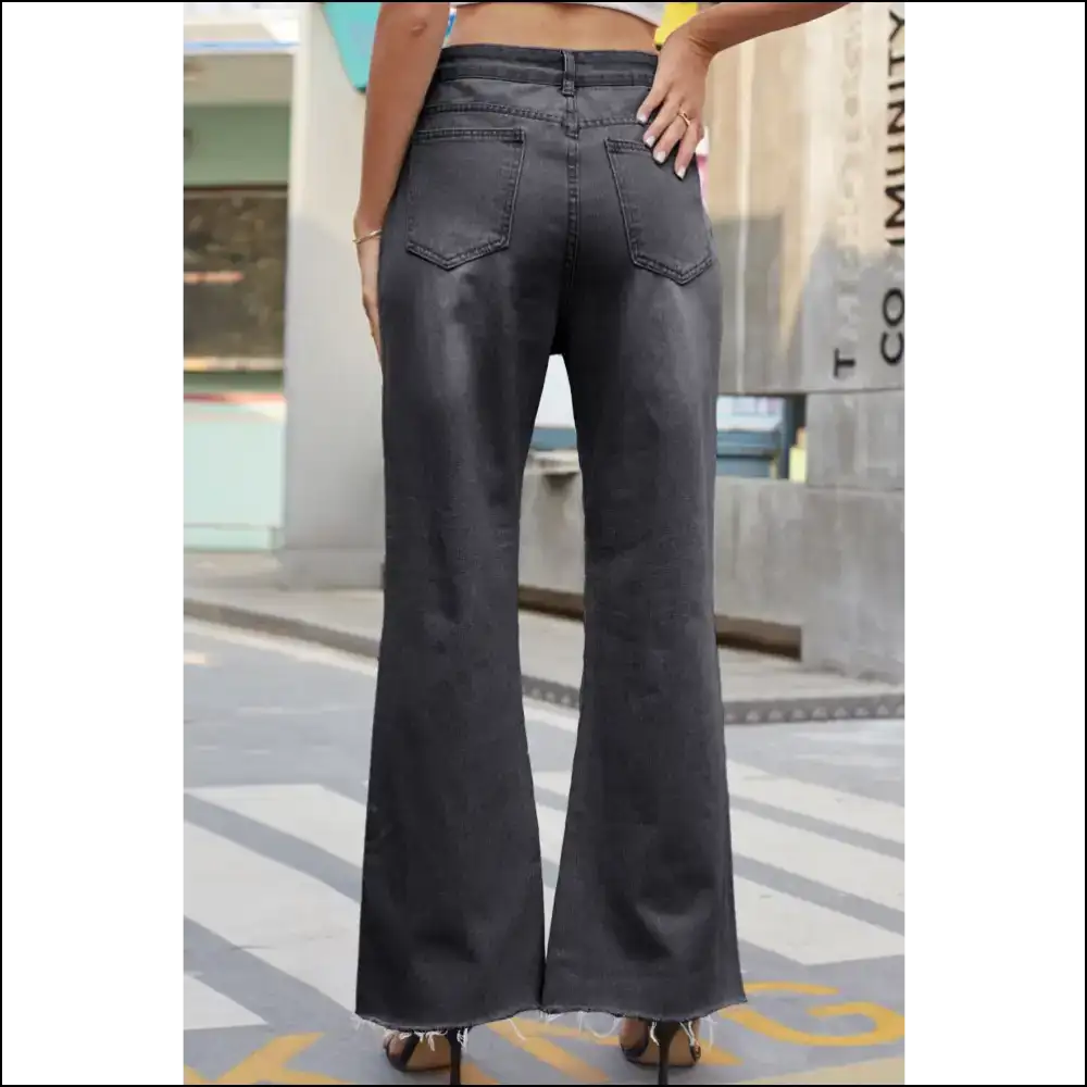 Finally Jeans that Don’t Judge your Pizza Habit - Chic Distressed Buttoned Magic! 🍕✨ - on Sale Worldwide Shipping
