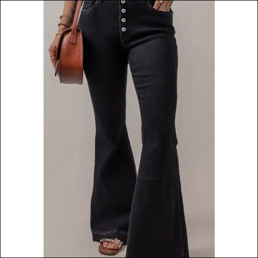Flare-tastic Adventures in Chic Button-fly Jeans with Needful Things! - on Sale Worldwide Shipping