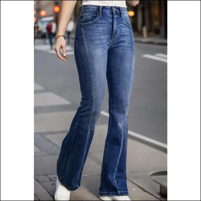 Flare-tastic Confidence: Yes you can Rock these High Waist Jeans! - Medium / 1xl - Jeans on Sale Worldwide Shipping