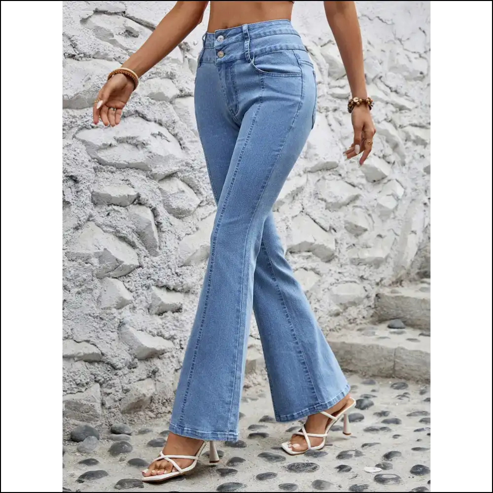 Flare-tastic Jeans: Conquer the World with High Waist Confidence! 💃✨ - Jeans on Sale Worldwide Shipping