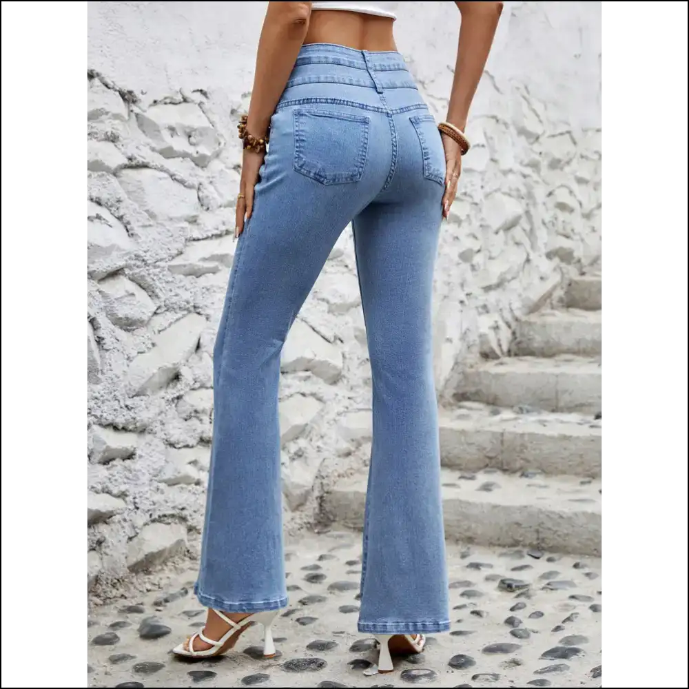 Flare-tastic Jeans: Conquer the World with High Waist Confidence! 💃✨ - Jeans on Sale Worldwide Shipping