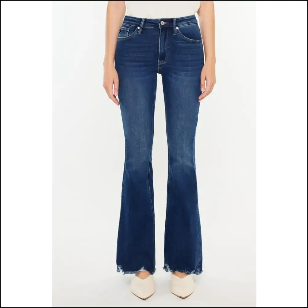 Flare Up in Fabulousness with Kancan’s Whiskers Raw Hem Jeans 🐱✨ - on Sale Worldwide Shipping