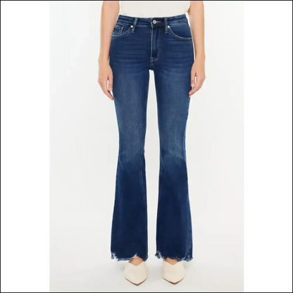 Flare Up in Fabulousness with Kancan’s Whiskers Raw Hem Jeans 🐱✨ - on Sale Worldwide Shipping