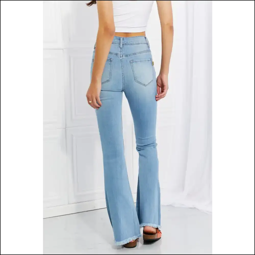 Flare Up in Style with Vibrant Miu Jess Button Jeans—glow Like a Retro Star! ✨ - Jeans on Sale Worldwide Shipping