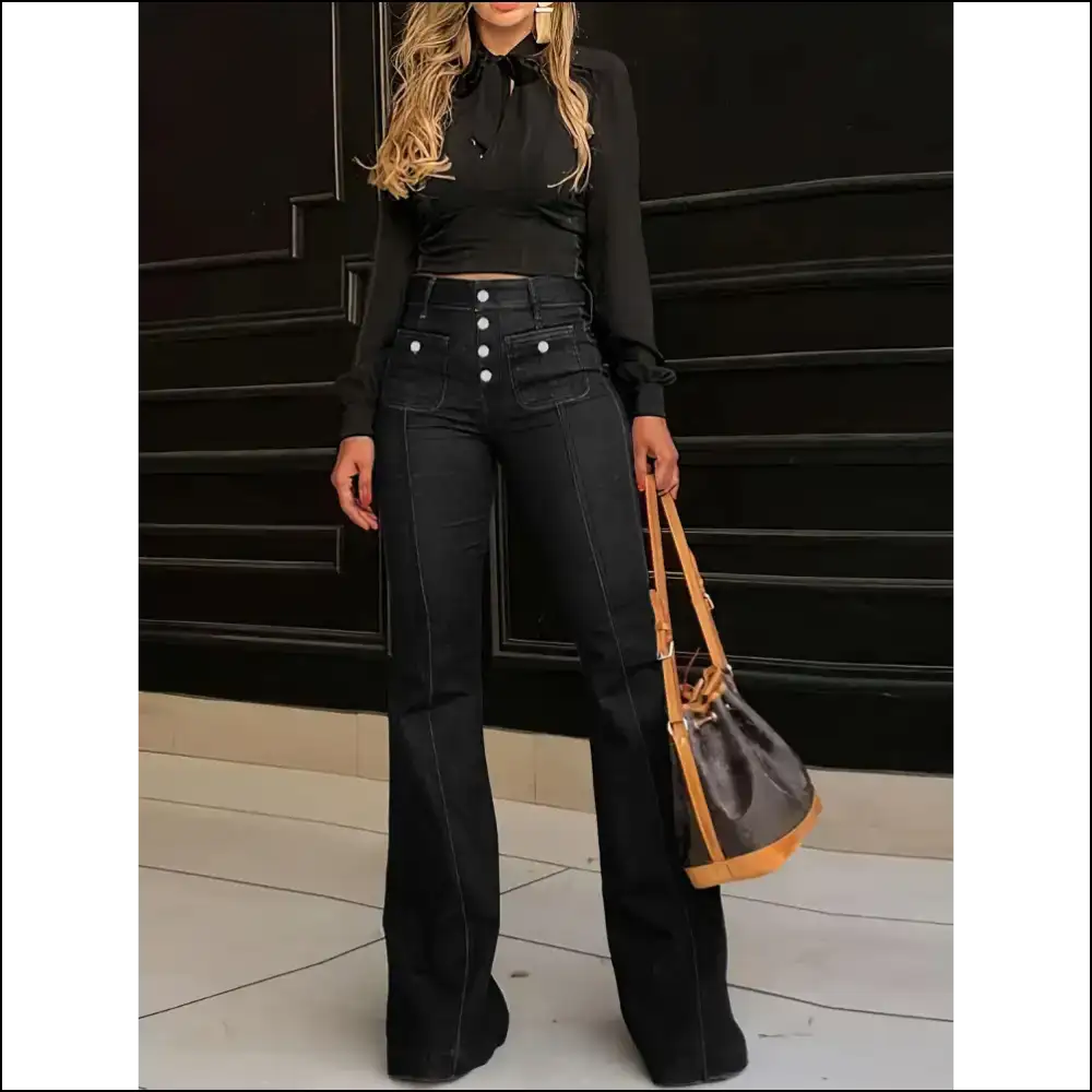 Flare Up your Confidence: High Waist Jeans for Queens 👑💥 - on Sale Worldwide Shipping