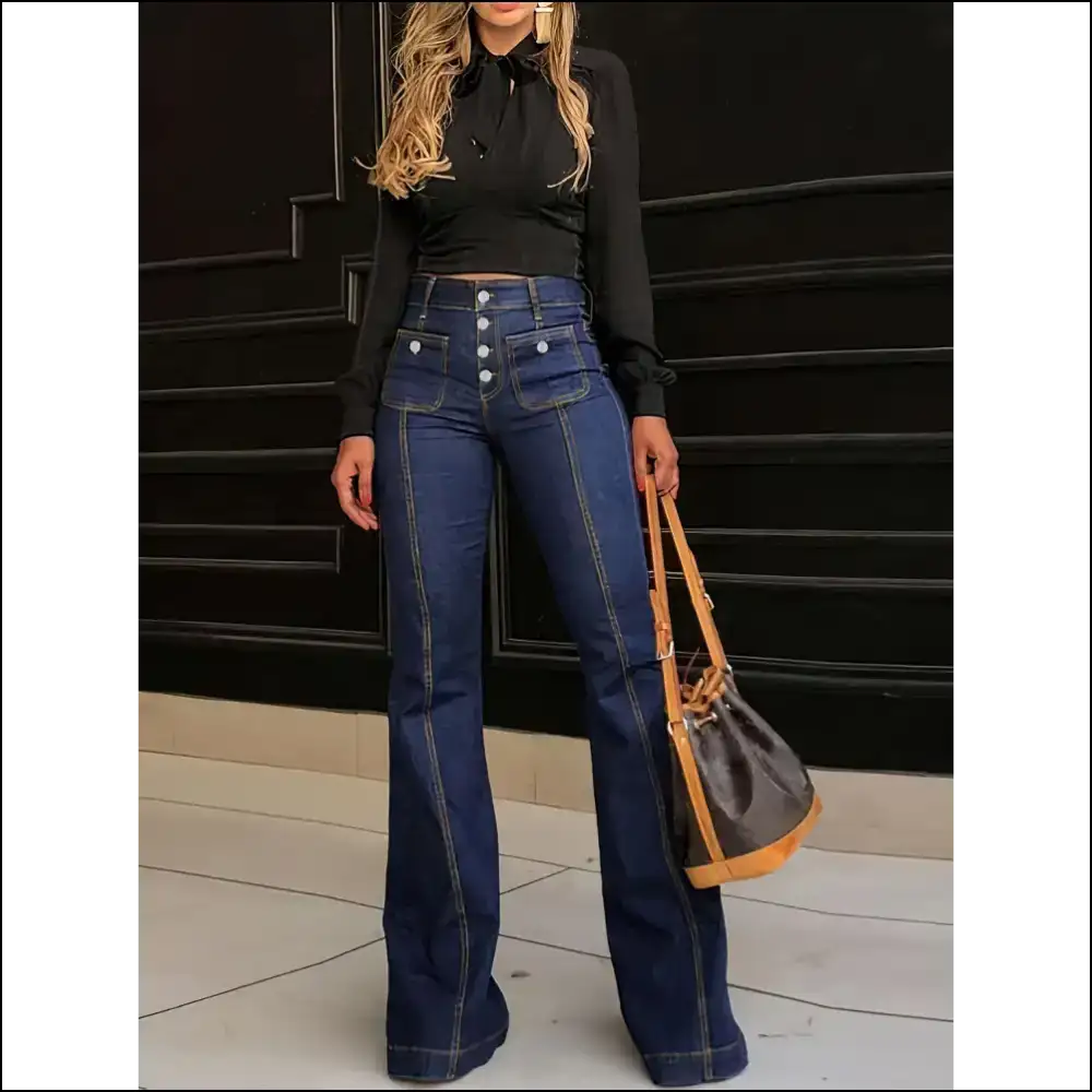 Flare Up your Confidence: High Waist Jeans for Queens 👑💥 - on Sale Worldwide Shipping