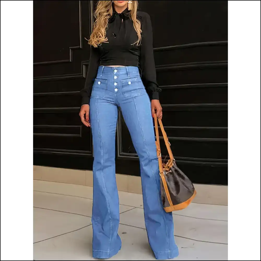 Flare Up your Confidence: High Waist Jeans for Queens 👑💥 - on Sale Worldwide Shipping