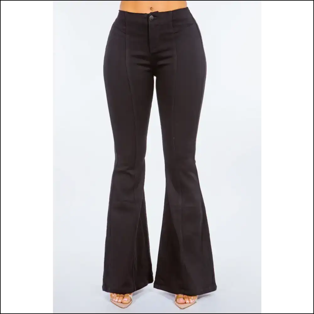 Flare Up your Fashion: be a Chic Goddess in American Bazi High Waist Jeans! - Black / s - Jeans on Sale Worldwide Shipping