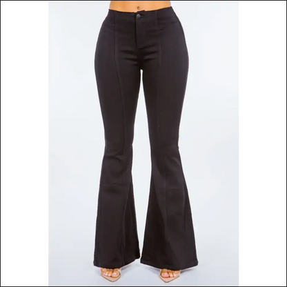 Flare Up your Fashion: be a Chic Goddess in American Bazi High Waist Jeans! - Black / s - Jeans on Sale Worldwide Shipping