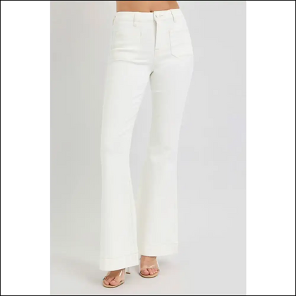 Flare Up your Life with Needful Things High Rise Patch Pocket Jeans! 💃✨ - Jeans on Sale Worldwide Shipping