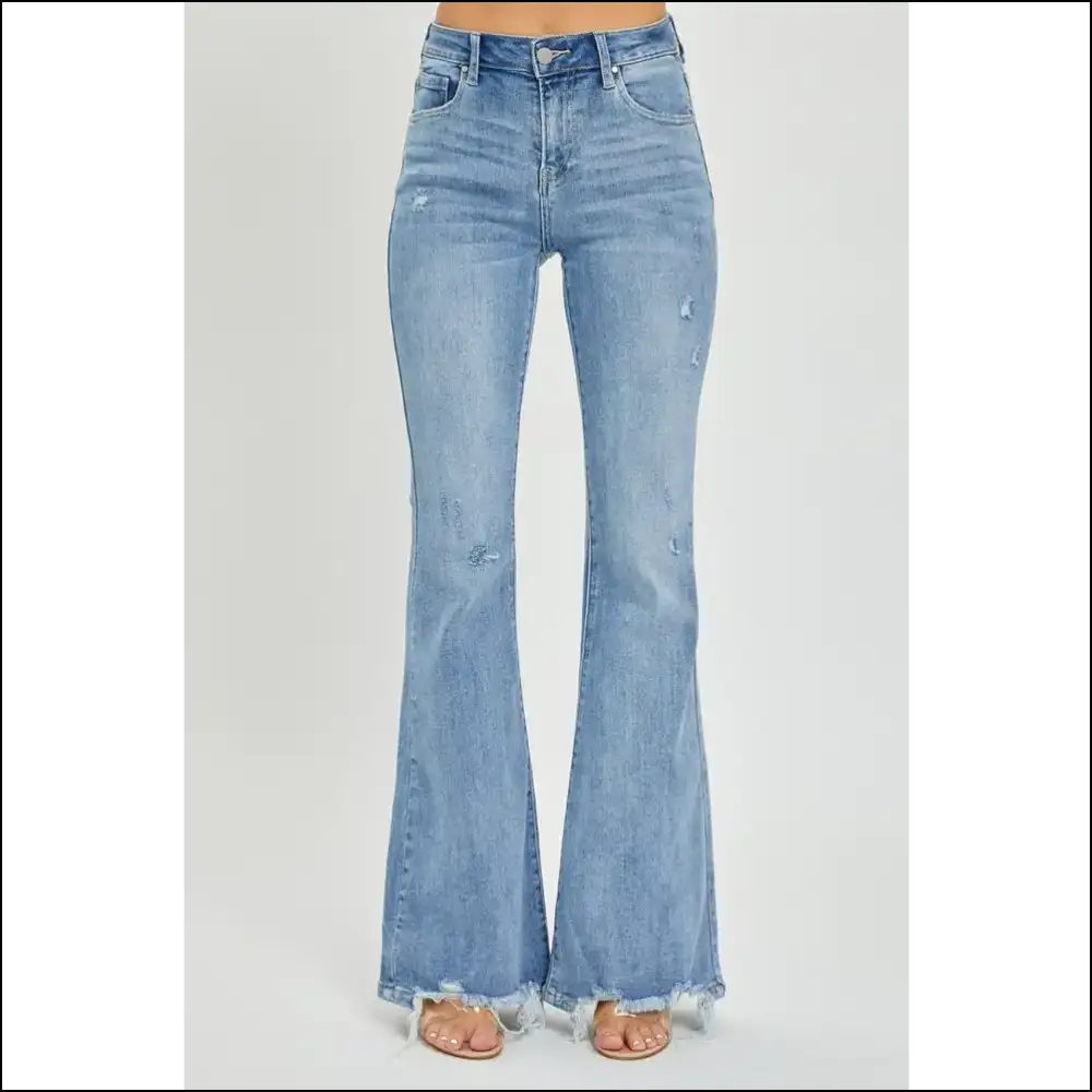 Flare Up your Style: Risen High Rise for Fashionable Misfits 😜✨ - Jeans on Sale Worldwide Shipping