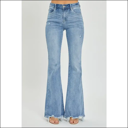 Flare Up your Style: Risen High Rise for Fashionable Misfits 😜✨ - Jeans on Sale Worldwide Shipping