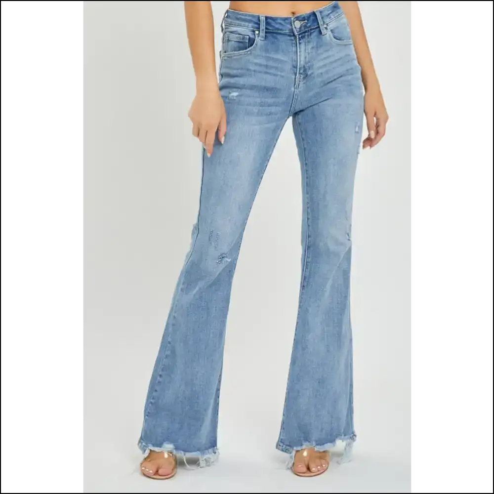 Flare Up your Style: Risen High Rise for Fashionable Misfits 😜✨ - Jeans on Sale Worldwide Shipping