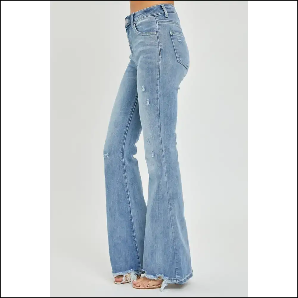 Flare Up your Style: Risen High Rise for Fashionable Misfits 😜✨ - Jeans on Sale Worldwide Shipping