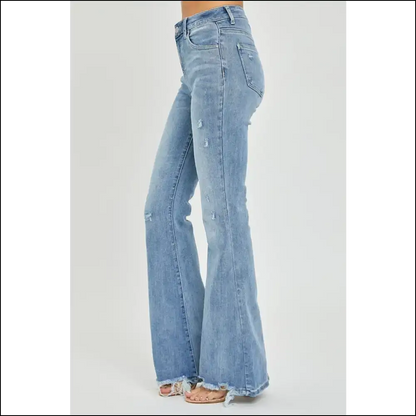 Flare Up your Style: Risen High Rise for Fashionable Misfits 😜✨ - Jeans on Sale Worldwide Shipping