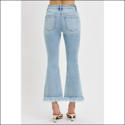 Flare Up your Style with Needful Things Distressed Cropped Jeans 🎉 - on Sale Worldwide Shipping