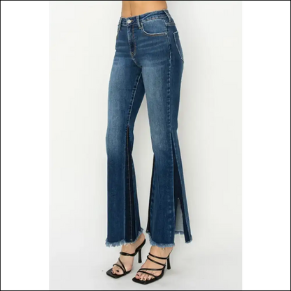 Flare your Way to Fashion Fame with Needful Things Slit Jeans 💃✨ - on Sale Worldwide Shipping