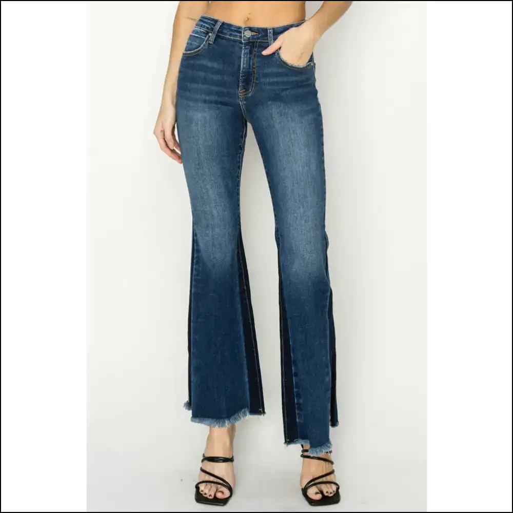 Flare your Way to Fashion Fame with Needful Things Slit Jeans 💃✨ - Dark / 3xl - on Sale Worldwide Shipping