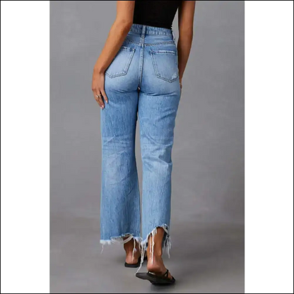 Flaunt it Don’t Taunt It: Needful Things Distressed Raw Hem Jeans! 👖✨ - Jeans on Sale Worldwide Shipping