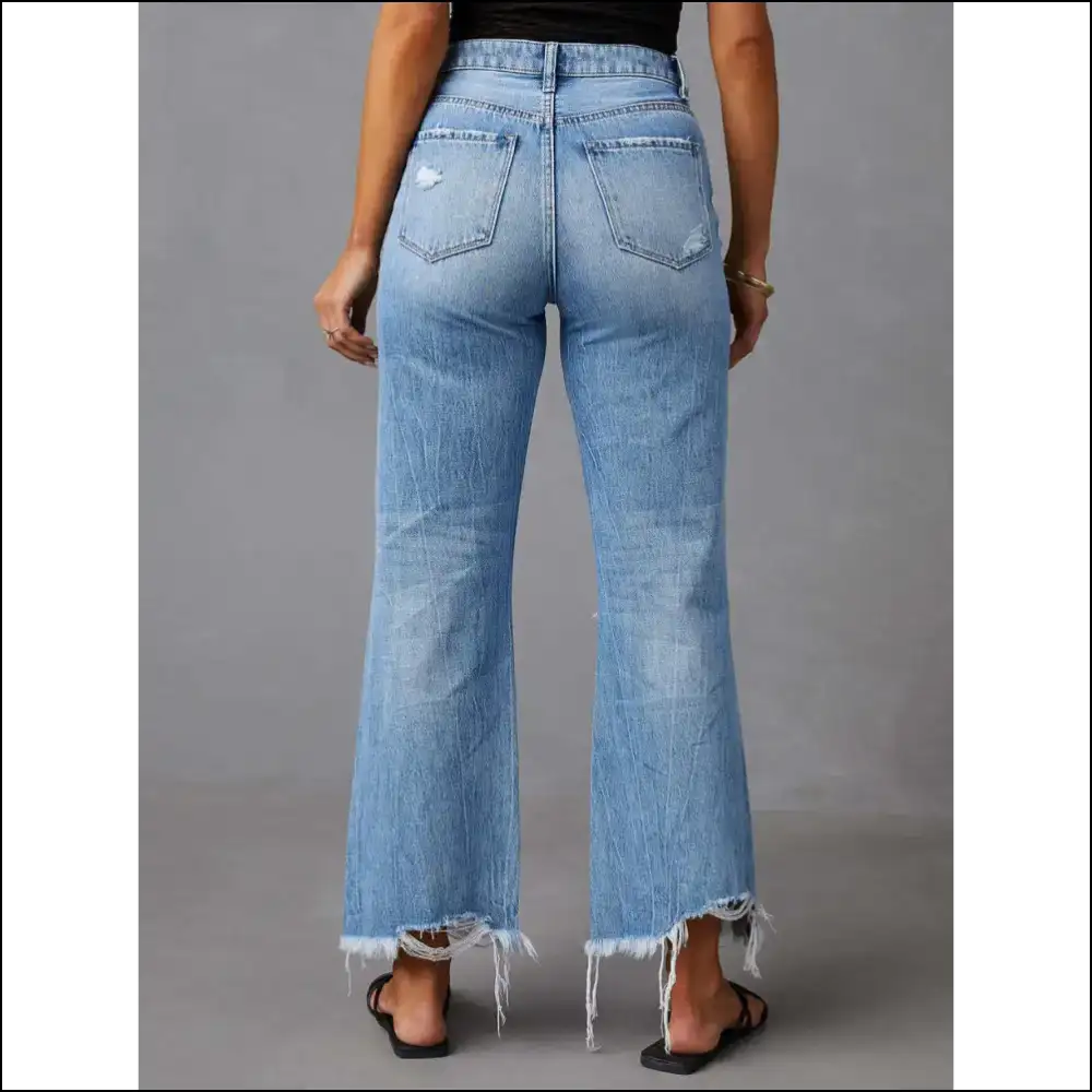 Flaunt it Don’t Taunt It: Needful Things Distressed Raw Hem Jeans! 👖✨ - Jeans on Sale Worldwide Shipping