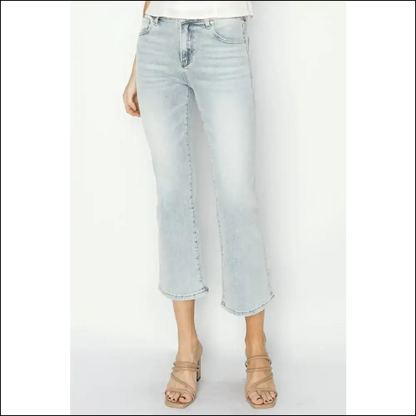 Flaunt it Like you Own in Risen Mid Rise Cropped Flare Jeans 😏👖 - Light / 3(26) - on Sale Worldwide Shipping