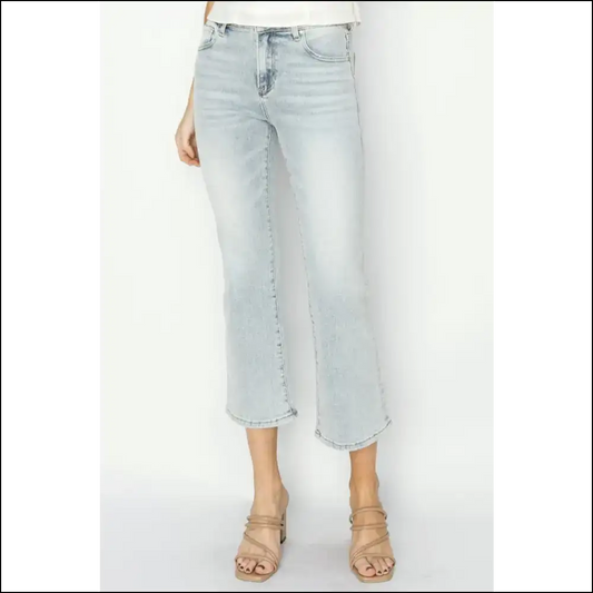 Flaunt it Like you Own in Risen Mid Rise Cropped Flare Jeans 😏👖 - Light / 3(26) - on Sale Worldwide Shipping