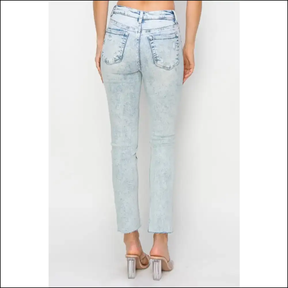 Flaunt your Curves with Risen High Rise Distressed Jeans – Look Fab Feel Bad! 😏 - on Sale Worldwide Shipping