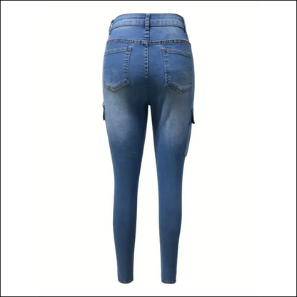 Flaunt your Fabulousness in Stylish Skinny Jeans: Pockets for Snacks! 🍕👖 - Jeans on Sale Worldwide Shipping
