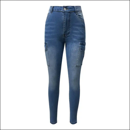 Flaunt your Fabulousness in Stylish Skinny Jeans: Pockets for Snacks! 🍕👖 - Jeans on Sale Worldwide Shipping