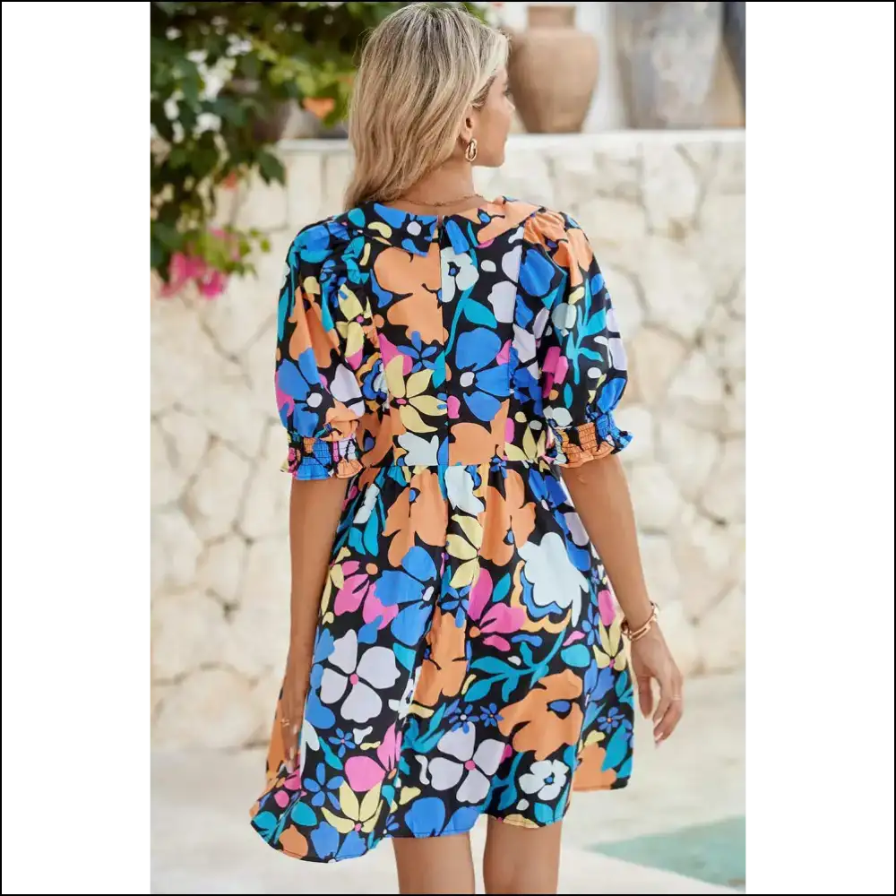 Floral Dream Mini Dress: to Attract Funeral Attendees 💀💐 Needful Things - Short Dresses on Sale Worldwide Shipping