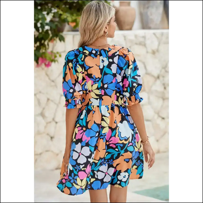 Floral Dream Mini Dress: to Attract Funeral Attendees 💀💐 Needful Things - Short Dresses on Sale Worldwide Shipping