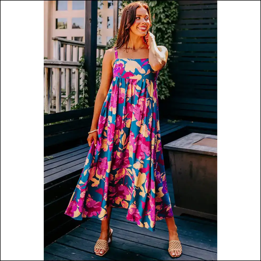 Floral High Waist Dress: so Long Pants! 👋 Needful Things - Maxi Dresses on Sale Worldwide Shipping