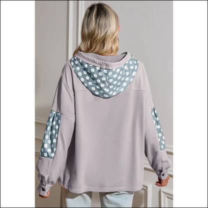 Floral Patchwork Star Hoodie: Cozy Cute Enough 💀 - Needful Things ✨ - Sweatshirts & Hoodies on Sale Worldwide Shipping