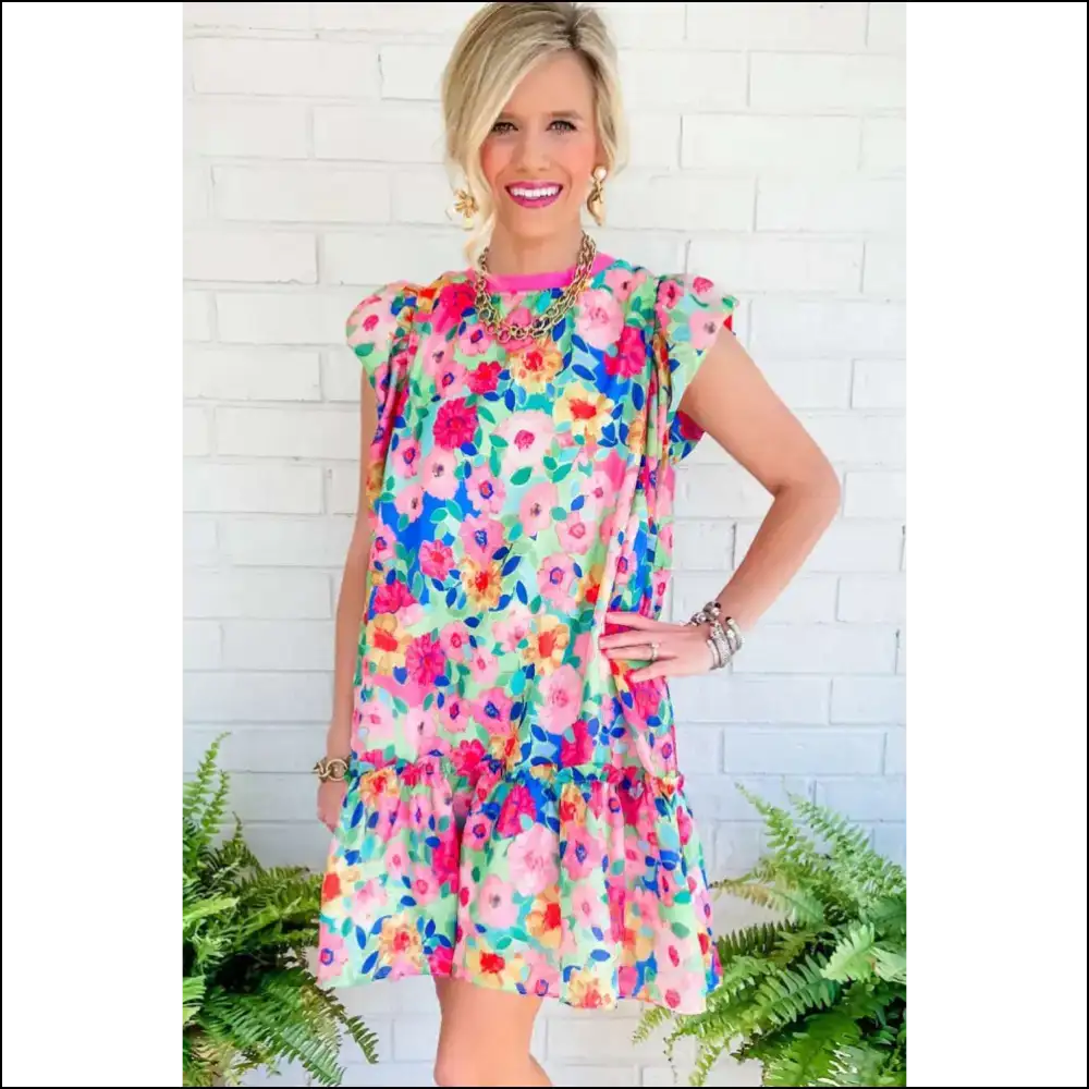 Floral Print Dress: Warning May Cause Spontaneous Dancing 💃 Needful Things - Short Dresses on Sale Worldwide Shipping