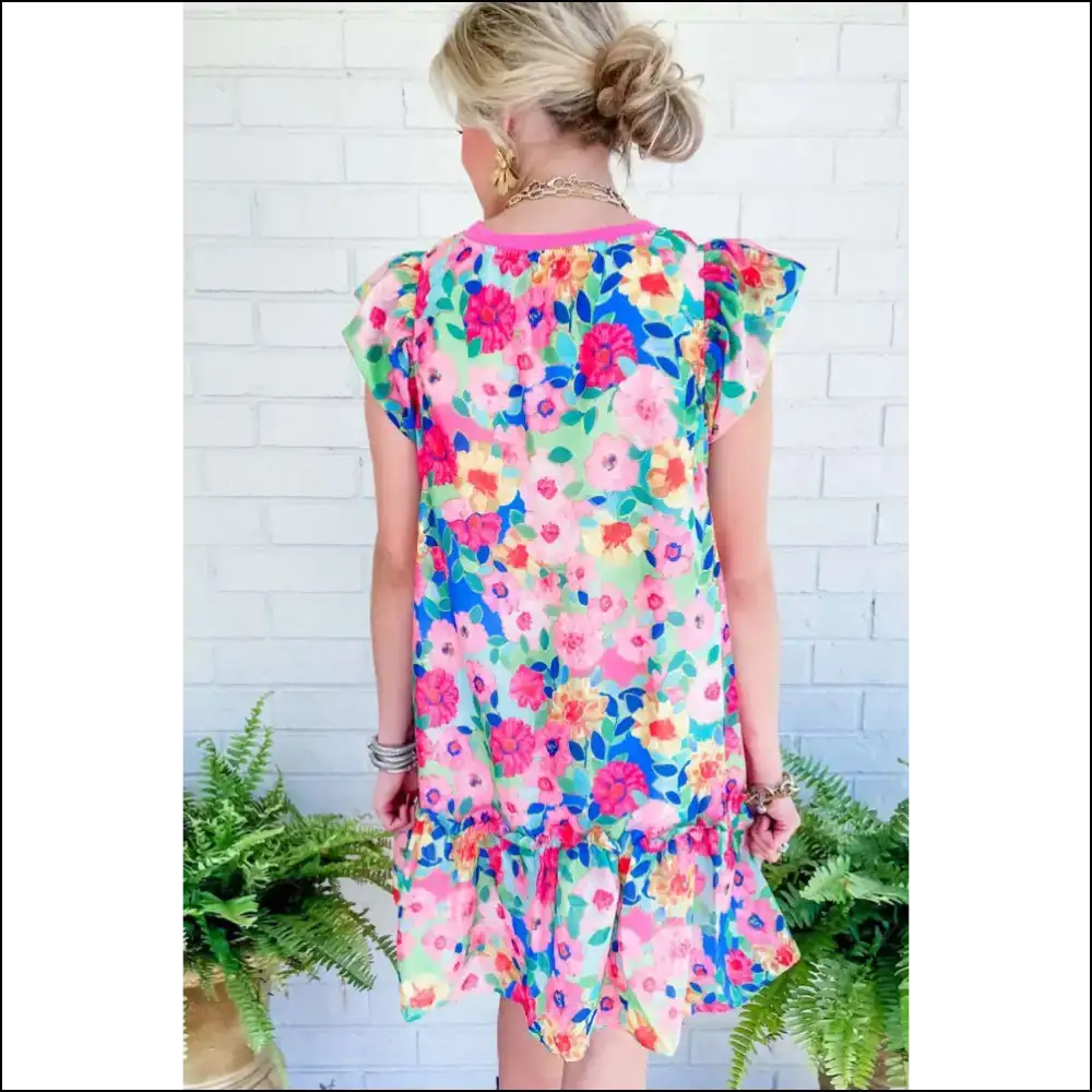 Floral Print Dress: Warning May Cause Spontaneous Dancing 💃 Needful Things - Short Dresses on Sale Worldwide Shipping