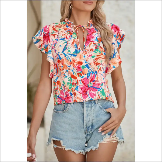 Floral Print Frenzy: Needful Things’ Blouse will Make you Happy 🌼 - Multicolour / s - Blouses on Sale Worldwide Shipping