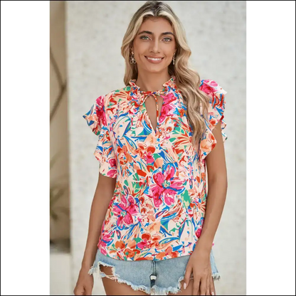 Floral Print Frenzy: Needful Things’ Blouse will Make you Happy 🌼 - Blouses on Sale Worldwide Shipping