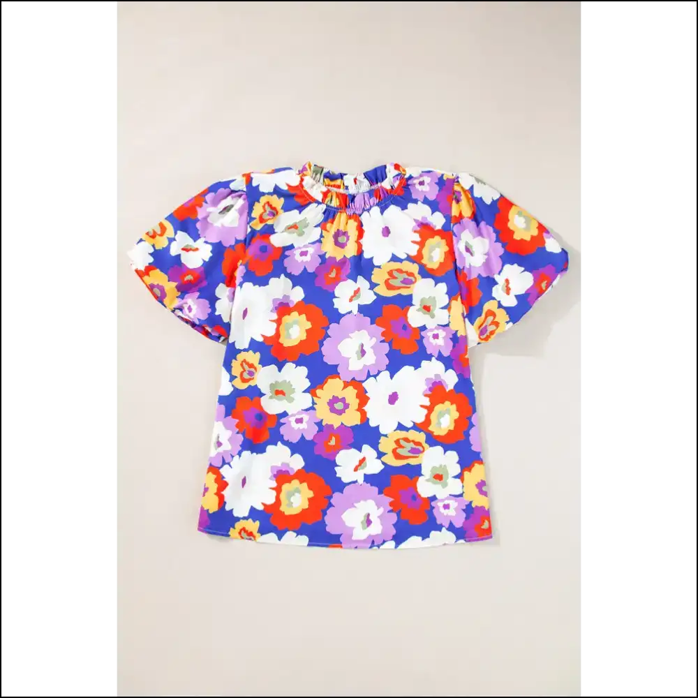 Floral Print Frill Fiasco: a Multicolour Masterpiece from Needful Things 🌼😂 - Blouses on Sale Worldwide Shipping