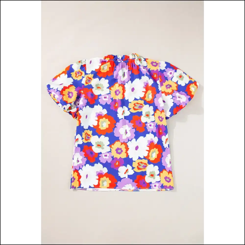 Floral Print Frill Fiasco: a Multicolour Masterpiece from Needful Things 🌼😂 - Blouses on Sale Worldwide Shipping