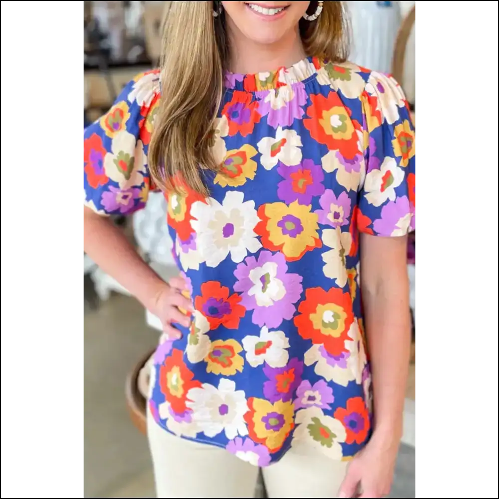 Floral Print Frill Fiasco: a Multicolour Masterpiece from Needful Things 🌼😂 - s - Blouses on Sale Worldwide Shipping
