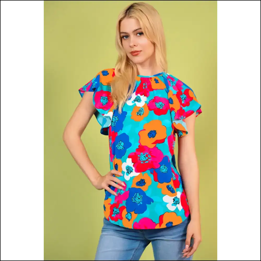 Floral Tied Blouse - Enhance your Everyday Style! - Multicolor / Xl - Blouses on Sale Worldwide Shipping
