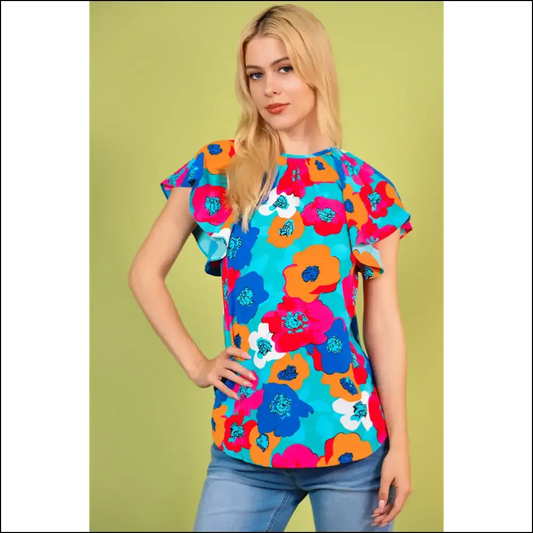 Floral Tied Blouse - Enhance your Everyday Style! - Multicolor / Xl - Blouses on Sale Worldwide Shipping
