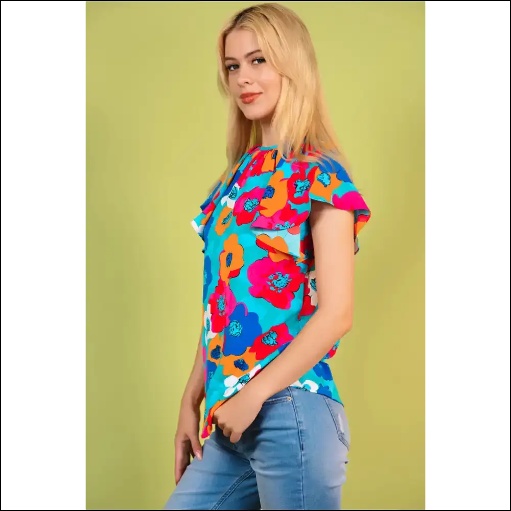 Floral Tied Blouse - Enhance your Everyday Style! - Blouses on Sale Worldwide Shipping