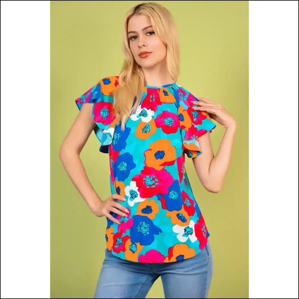 Floral Tied Blouse - Enhance your Everyday Style! - Blouses on Sale Worldwide Shipping