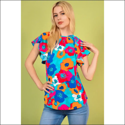 Floral Tied Blouse - Enhance your Everyday Style! - Blouses on Sale Worldwide Shipping