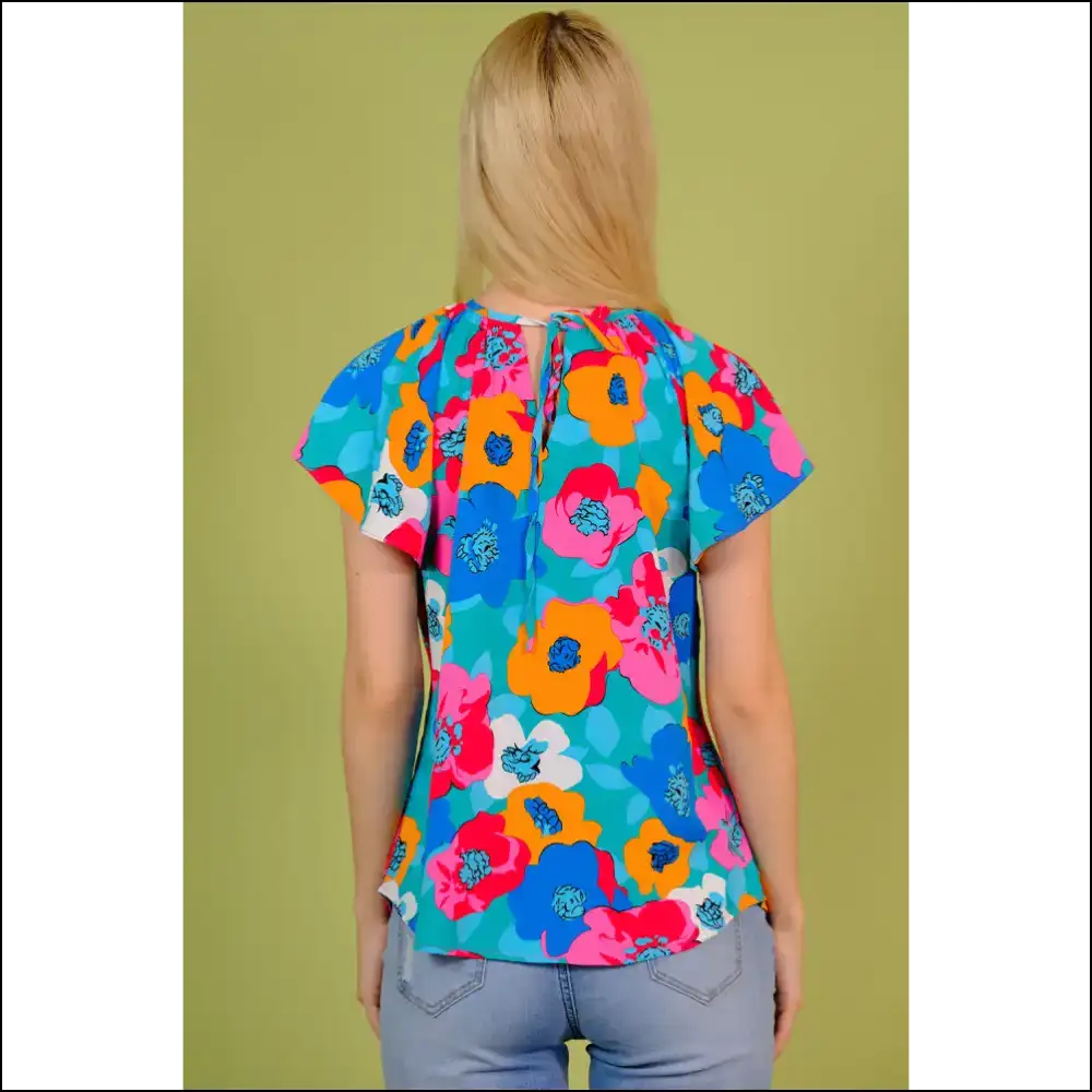 Floral Tied Blouse - Enhance your Everyday Style! - Blouses on Sale Worldwide Shipping