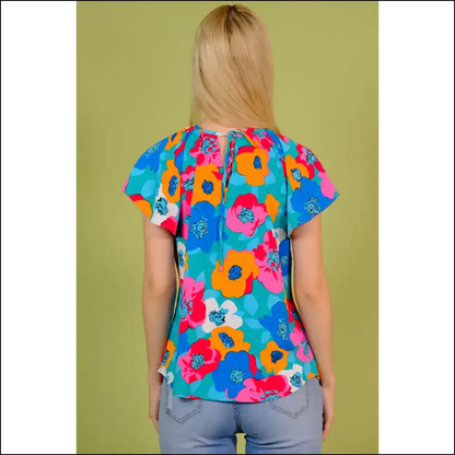 Floral Tied Blouse - Enhance your Everyday Style! - Blouses on Sale Worldwide Shipping