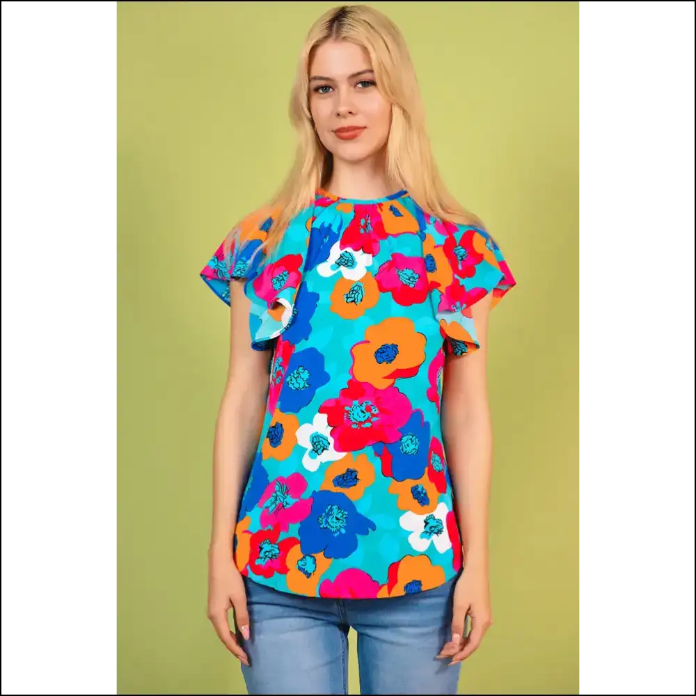 Floral Tied Blouse - Enhance your Everyday Style! - Blouses on Sale Worldwide Shipping